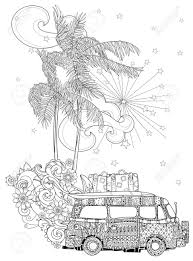 This page is about palm tree colouring page. Hand Drawn Doodle Outline Palm Tree Bus Decorated With Floral Ornaments Vector Zen Art Illustration Floral Ornament Sketch For Tattoo Poster Or Adult Coloring Pages Boho Style Royalty Free Cliparts Vectors And Stock Illustration Image 57489953