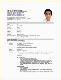 Resume Format For Abroad Job Word File Best Resume Ideas