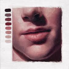 Lips Study Oil On Canvas While Painting This I Thought About How Painters Always Say They Have A Really Hard Time Mixing Colors Art Painting Art Drawings Art