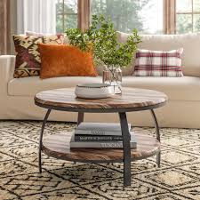 Union Rustic Mccormick Coffee Table With Storage Wayfair In 2020 Coffee Table Round Coffee Table Living Room Coffee Table With Storage