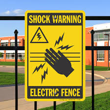 An electric bear fence is the only way to keep bears from ruining gardens. Shock Warning Electric Fence Sign Sku S 9393