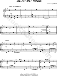 Jaeger , who was employed as music editor by the london publisher novello & co. Yanni Adagio In C Minor Sheet Music Piano Solo In C Minor Download Print Sku Mn0051514