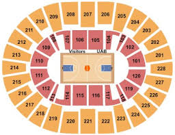 Uab Bartow Arena Tickets And Uab Bartow Arena Seating Chart