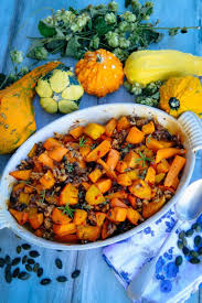Kurbisgemuse Aus Dem Ofen Herbstlich Gemischt Rezept Kurbisgemuse Rezept Butternut Kurbis Rezept Kurbis