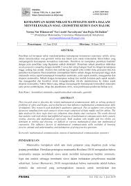 Soal dan jawaban komunikasi data kelas xi tkj. Pdf Kemampuan Komunikasi Matematis Siswa Dalam Menyelesaikan Soal Geometri Kubus Dan Balok