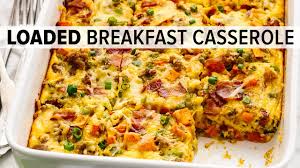 Maybe you would like to learn more about one of these? Loaded Breakfast Casserole Easy Breakfast Casserole With Sausage Sweet Potato And More Youtube