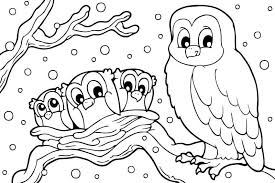 Birds of the african savanna coloring page. Free Printable Winter Coloring Pages