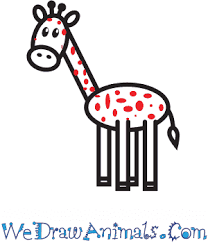 One fish shaped and one shaped like a starfish. How To Draw A Simple Giraffe For Kids