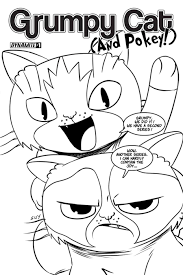 Keep your cat calls to yourself. Grumpy Cat And Pokey 1 Coloring Book Cover Fresh Comics