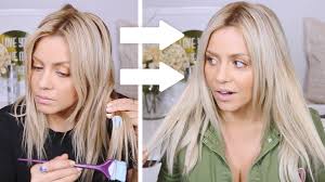 This includes everything from simple highlights, to going lighter for someone with dark level hair, ombre, all over blonde, even platinum styles. How To Tone And Brighten Blonde Hair At Home Youtube