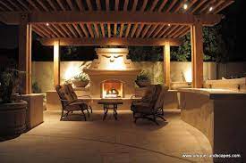 Outdoor Ramada Lighting Backyard Fireplace Dream Backyard Pergola Lighting
