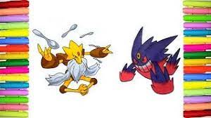Supercoloring.com is a super fun for all ages: Pokemon Coloring Pages Mega Alakazam Mega Gengar Youtube