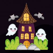 casa fantasma y murcielagos volando hall premium vector freepik vector fiesta halloween casa dibujos animados casa fantasma fantasma halloween