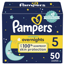 Pampers Swaddlers Overnights Baby Diapers - Size 5