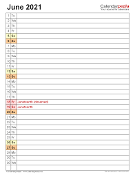 Check spelling or type a new query. June 2021 Calendar Templates For Word Excel And Pdf