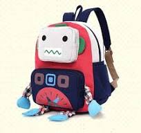 Mochila escolar personalizada en forma de robot de dibujos animados, única,  de lienzo para jardín de infantes