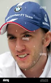 German Formula One pilot Nick Heidfeld of BMW Sauber talks to journalists  at the Interlagos racetrack near Sao Paulo, Brazil, Thursday, 19 October  2006. The Brazilian Grand Prix will take place on