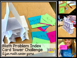 Make your desktop tower pc wireless Math Problem Index Card Tower A Fun Review Game Teaching In Room 6