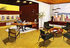 Mid century modern split level. Plan59 Retro 1940s 1950s Decor Furniture Stow Davis