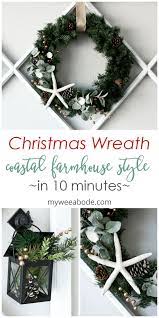 Diy Coastal Farmhouse Winter Wreath My Wee Abode Coastal Christmas Decor Winter Wreath Diy Holiday Decor Christmas