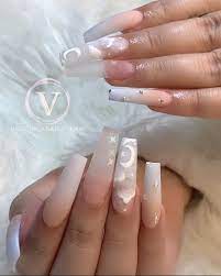 Pin On Nail Design Airbrush Nails Tan Nails Acrylic Nails Coffin Short
