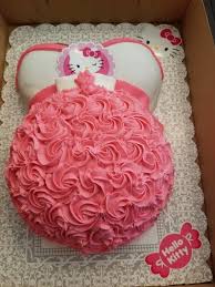 Hello Kitty Baby Bump Baby Shower Cake Vanilla Cake With Vanilla Buttercream Hello Kitty Baby Shower Hello Kitty Baby Kitty Baby