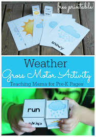 Quick stem activities for kids. Weather Theme Movement Game