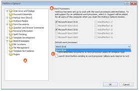 At A Glance Word Processors Hotdocs Options