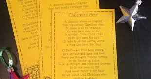 Lighting up the streets we see, for tonight, the infant king of light. Ruthanne Strong Christmas Star Poem And Ornament