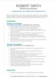 Bilingual Case Manager Resume Samples Qwikresume