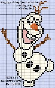 Grille Gratuite Point De Croix Olaf 1 Passion Creative Point De Croix Point De Croix Reine Des Neiges Crochet Pixel