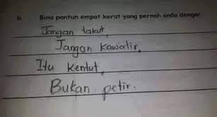 Jadi tak heran apabila banyak terdapat jenis karya sastra di indonesia. Stress Cikgu Tanda Kertas Exam Apa Cerita Bossku Facebook