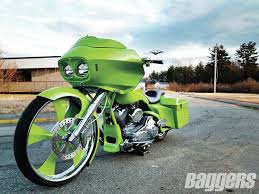 Black And Green Motorcycle Rims Evil Leprechaun Harley Davidson Road Glide Harley Davidson Harley Davidson Baggers