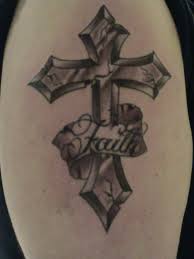 A cross either inside or outside. Faith Cross Tattoo Ideas
