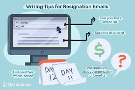 Refrain from writing statements that may suggest that you are unsure of how long a notice period you are providing or that you are willing to stay longer if your employer insists. Letter Of Resignation Email Message Example And Tips