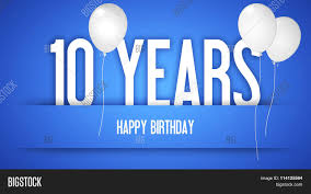 10th birthday card 10 years old age ten tenth birthday 10 etsy. Happy Birthday Card Image Photo Free Trial Bigstock