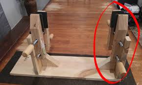 The whole vise is made of teak wood to make it light weight and portable.the front and back verticals can move sideways to tighten the gun in place.the gun can be made angular after tightening by the middle verticl screw. Diy Gun Vise Utah Wildlife Forum
