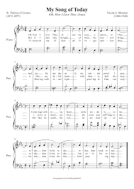 My Song Of Today Is Perfect For The Feast Of St Therese Of Lisieux Free Sheet Music Audio And Full Text Available Me Me Me Song Sheet Music Catholic Hymns