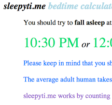 Sleepyti Me Bedtime Calculator Sleep Calculator How To Fall Asleep Told You So