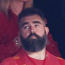 Jason Kelce leaves Super Bowl viewers in stitches with wild overalls outfit  as he watches bro Travis with Taylor Swift