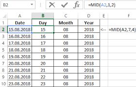 As a worksheet function, the mid function can be entered as part of a formula in a cell of a worksheet. Example Mid Function For Splitting Text Into Parts In Excel