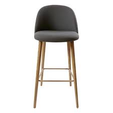 Silla De Bar Vintage Gris Antracita Y Fresno Mauricette Maisons Du Monde En 2020 Sillas De Bar Sillas Gris