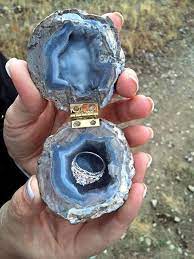 Engagement Ring In A Geode Box Love It What Do You Think Amazing Geologist Geode Ring Engagement Engagement Rings
