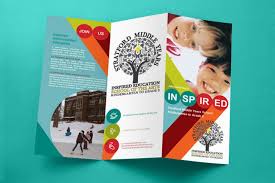 Colorful Trifold Brochure Psd Mockup Brochure Psd Trifold Brochure Pamphlet Design