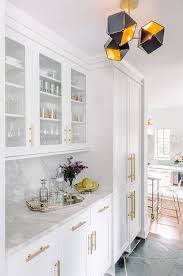 Home cabinet cabinet hardware kitchen cabinets hardware. White Kitchen Pantry With Brushed Gold Pulls Transitional Kitchen