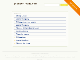 Pioneer military loans offers a fixed apr personal loan product that ranges from 10% apr up to 36 no, pioneer military loans does not charge prepayment fees. Pioneer Military Loans S Competitors Revenue Number Of Employees Funding Acquisitions News Owler Company Profile