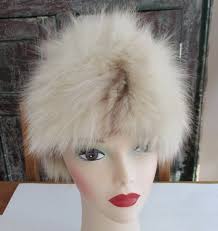 Vintage Genuine Fur Hat, Possibly Fox, Cream and Brown, Fits Head  Circumference 22 Inches, Fully Lined, Very Good Condition