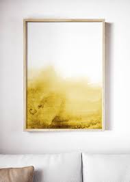 Printable Golden Yellow Wave Watercolor Print Gold Print Gold Painting Abstract Gold Art Yellow Golden Yellow Wall Art Yellow Art Print Yellow Art