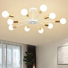 Notice the floral prints on the bed as well as on the throw pillow. Ganeed Flush Mount Ceiling Light Modern White Sputnik Chandeliers 10 Light E27 Base Industrial Semi Ceiling Lights Fixture For Bedroom Living Room Kitchen Farmhouse Buy Online At Best Price In Uae Amazon Ae