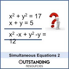 Simultaneous Equations 2 Substitution Method Including Non Linear Mathlessons Math Elementarymath Mathcent Simultaneous Equations Equations Quadratics